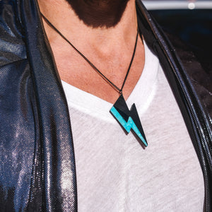 Bolt Pendant | Blue Vinyl