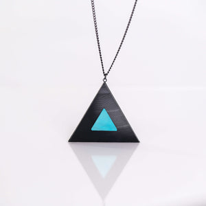 Triangle Pendant | Blue Vinyl