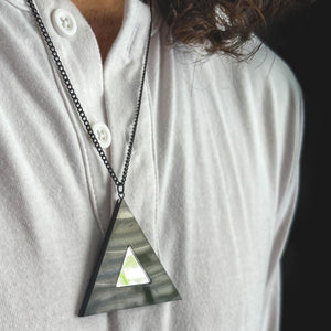 Triangle Pendant | Seafoam Vinyl