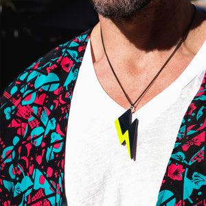 Bolt Pendant | Neon Yellow Vinyl