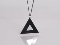 Triangle Pendant | Neon Yellow Vinyl