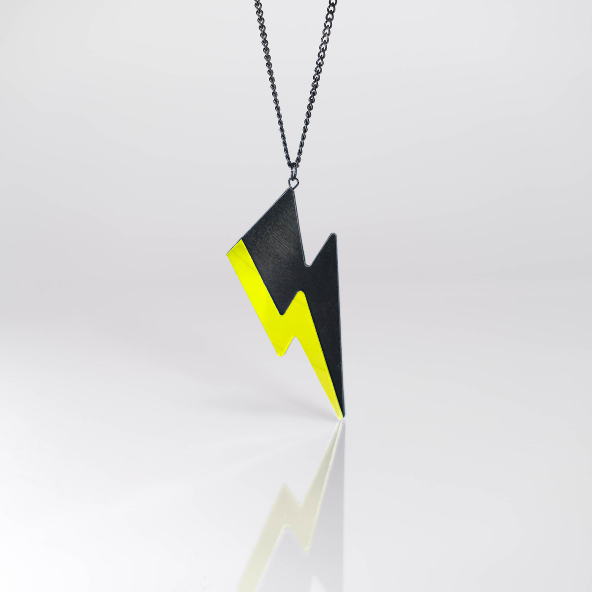 Bolt Pendant | Neon Yellow Vinyl