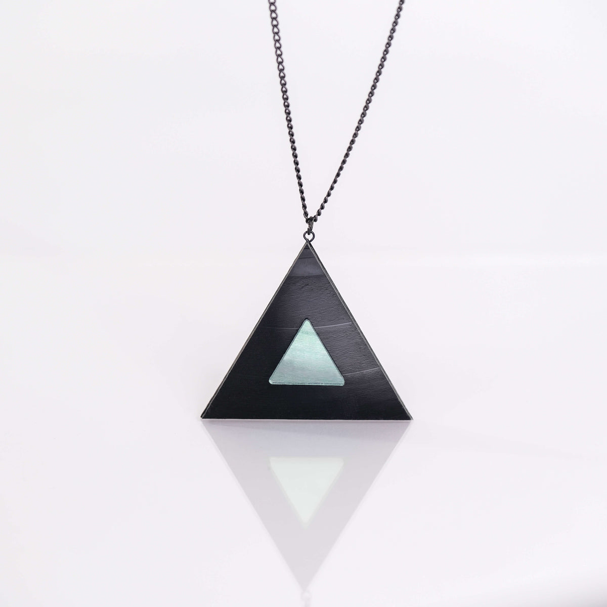 Triangle Pendant | Seafoam Vinyl
