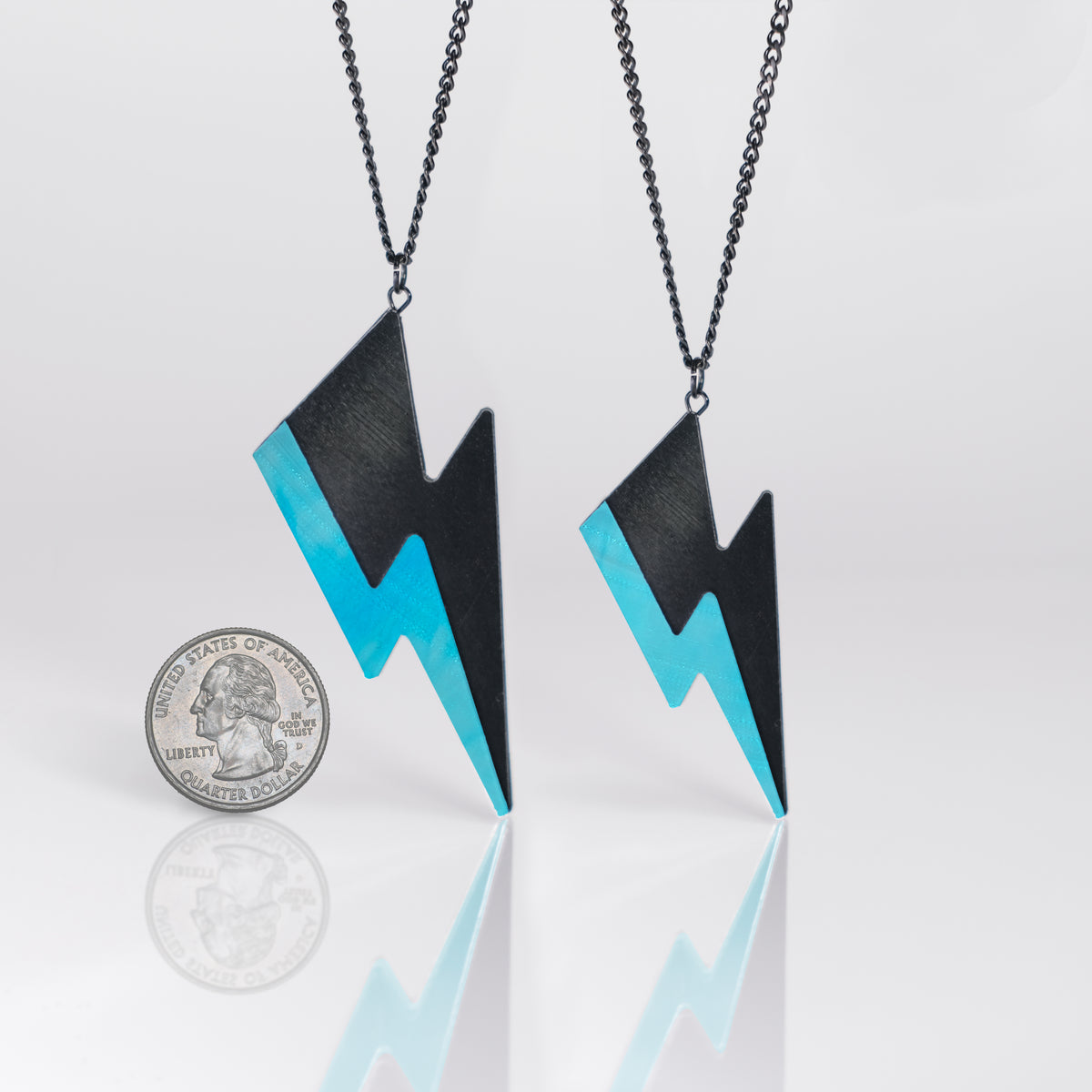 Bolt Pendant | Blue Vinyl