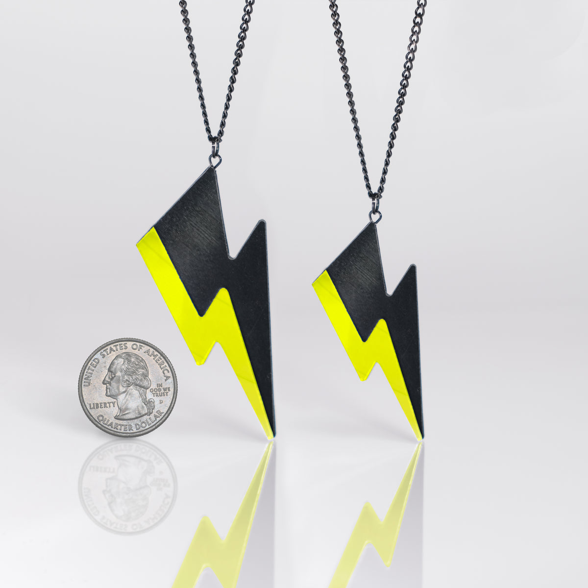 Bolt Pendant | Neon Yellow Vinyl
