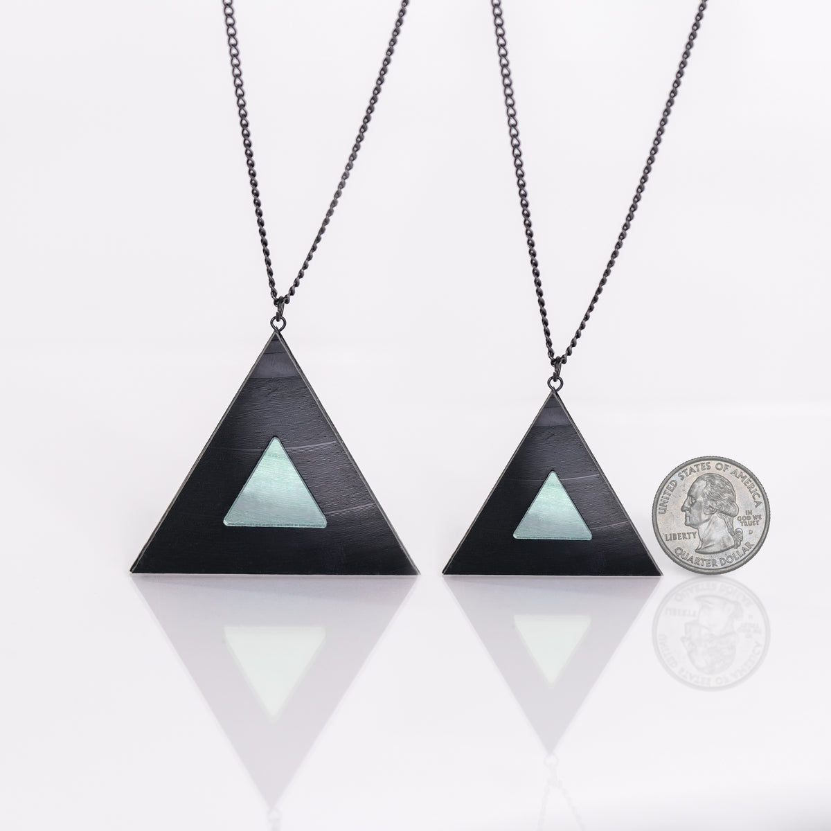Triangle Pendant | Seafoam Vinyl